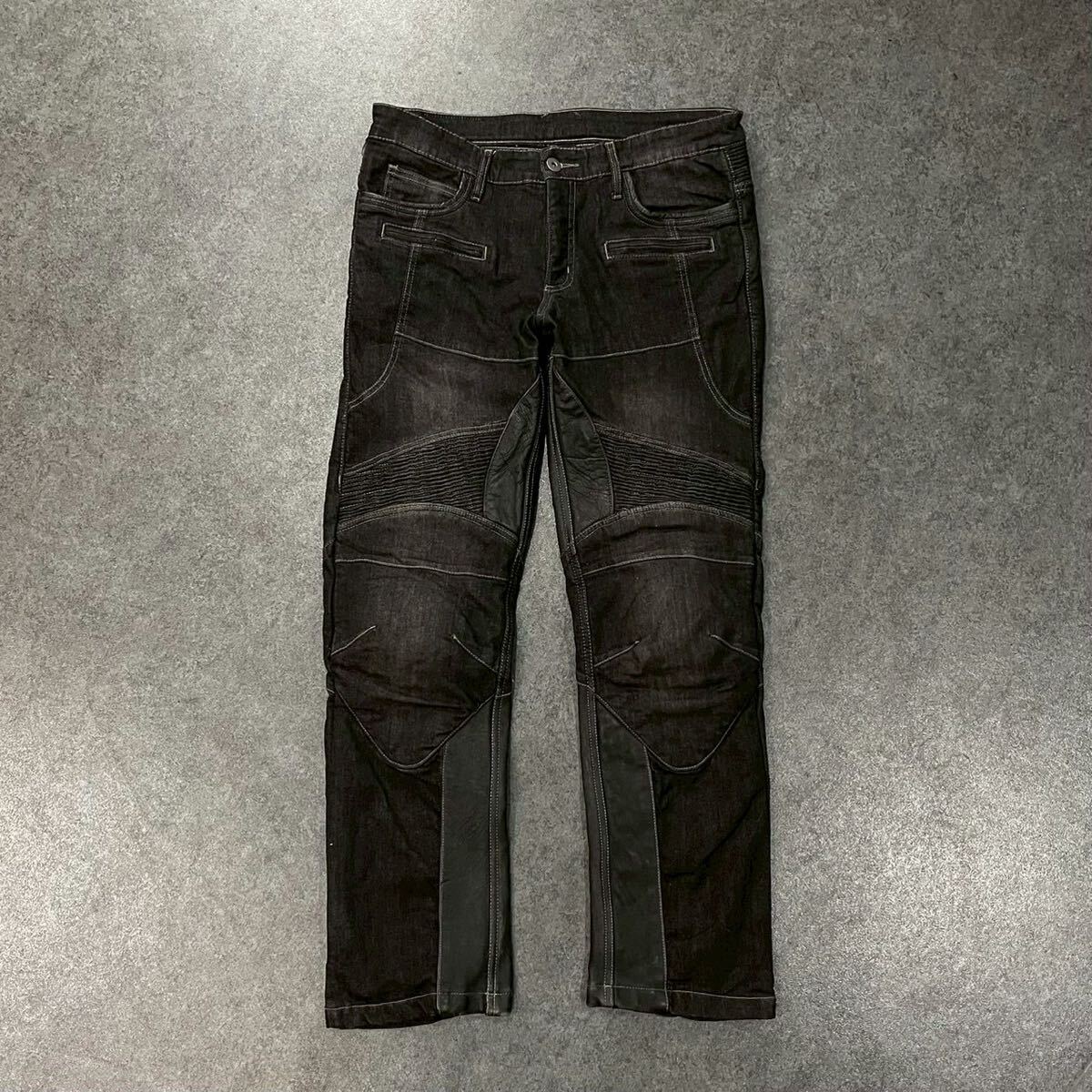 THE DEGNER CLASSIC BRAND デグナー バイクウェア ライディングパンツ ブラックデニム ジーンズ ジップフライ メンズ XL 大きいサイズ拍卖