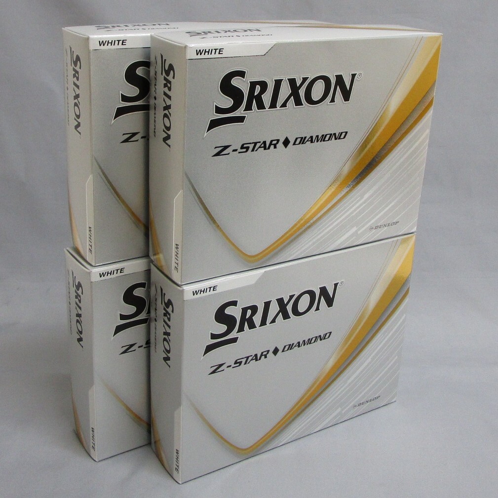 SRIXON Z-Star DIAMOND ホワイト 4箱 48球 日本正規品 ダンロップ DUNROP スリクソン Z スター ダイヤモンド 3ピース 高スピン拍卖