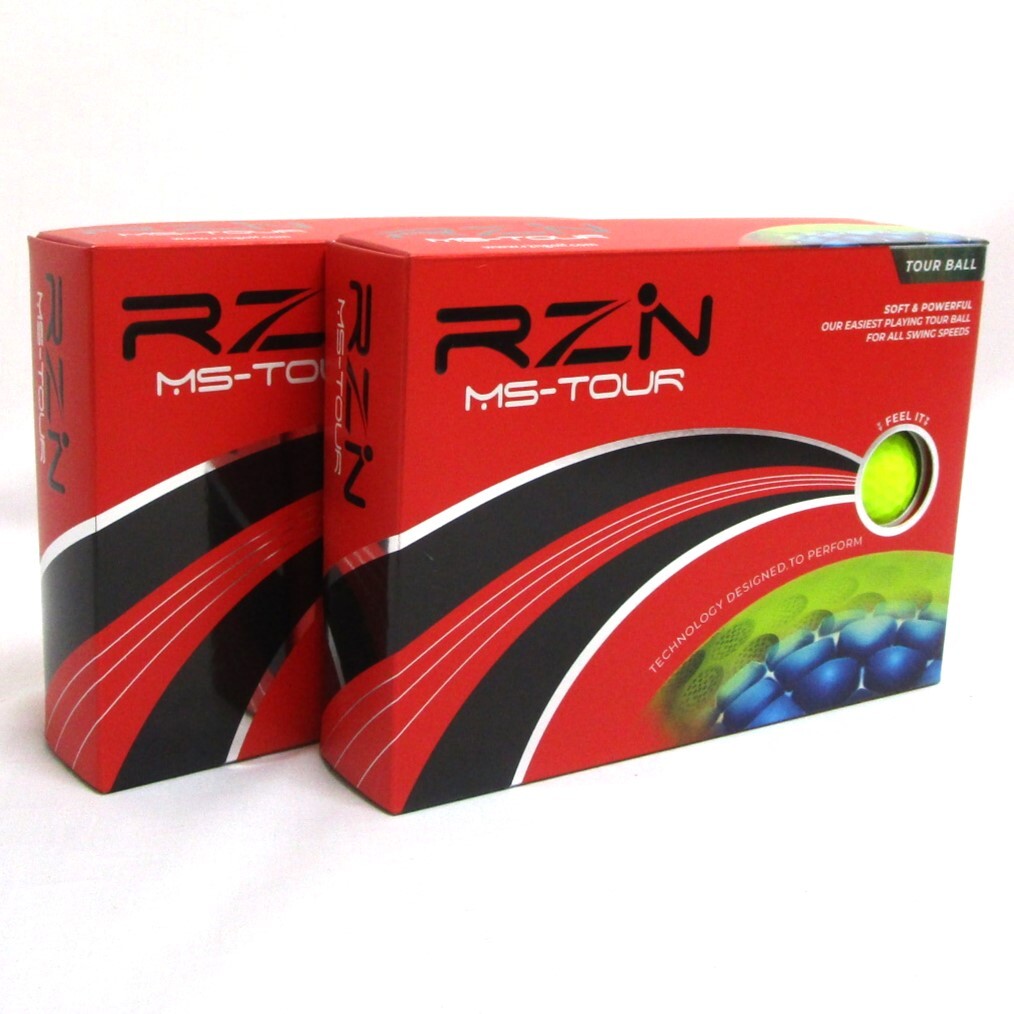 RZN GOLF MS-TOUR イエロー 2箱 24球 2ダース ボール 3ピース 2020年 レジン MSツアー ゴルフボール カラーボール TOUR BALL拍卖