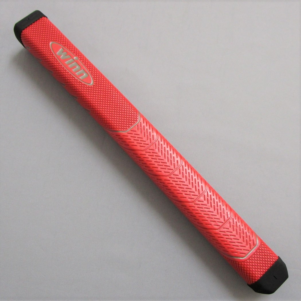 winn NTPJ-RD パターグリップ 送料無料 寸胴型 ノンテーパー ミッドサイズ 1.10 ウィン 赤 レッド 雨天対応 2020年モデル拍卖