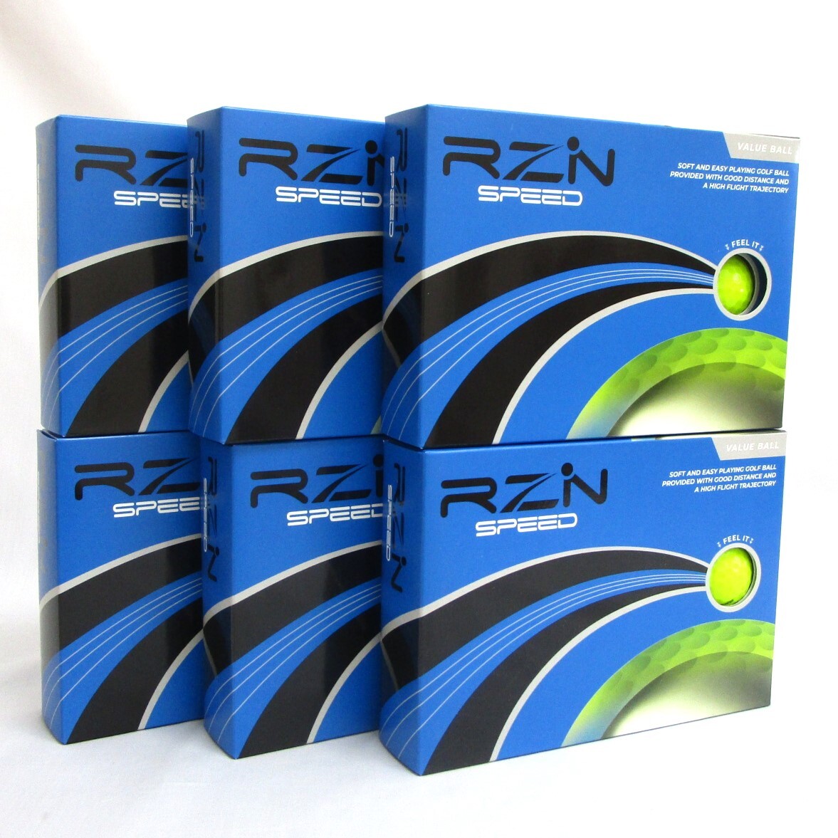 RZN GOLF SPEED イエロー 6箱 72球 1ダース ボール 2ピース レジン ゴルフ スピード ゴルフボール YL カラーボール US仕様 高弾道拍卖