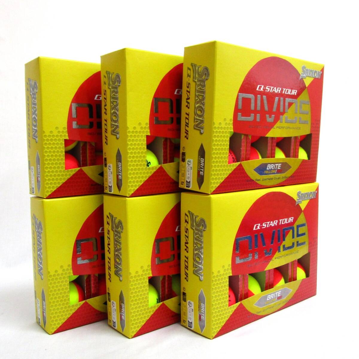 SRIXON Q-Star TOUR DIVIDE レッド 6箱 72球 US限定 2025年 ダンロップ DUNROP スリクソン Q スター ディヴァイド ツートン 3ピース拍卖
