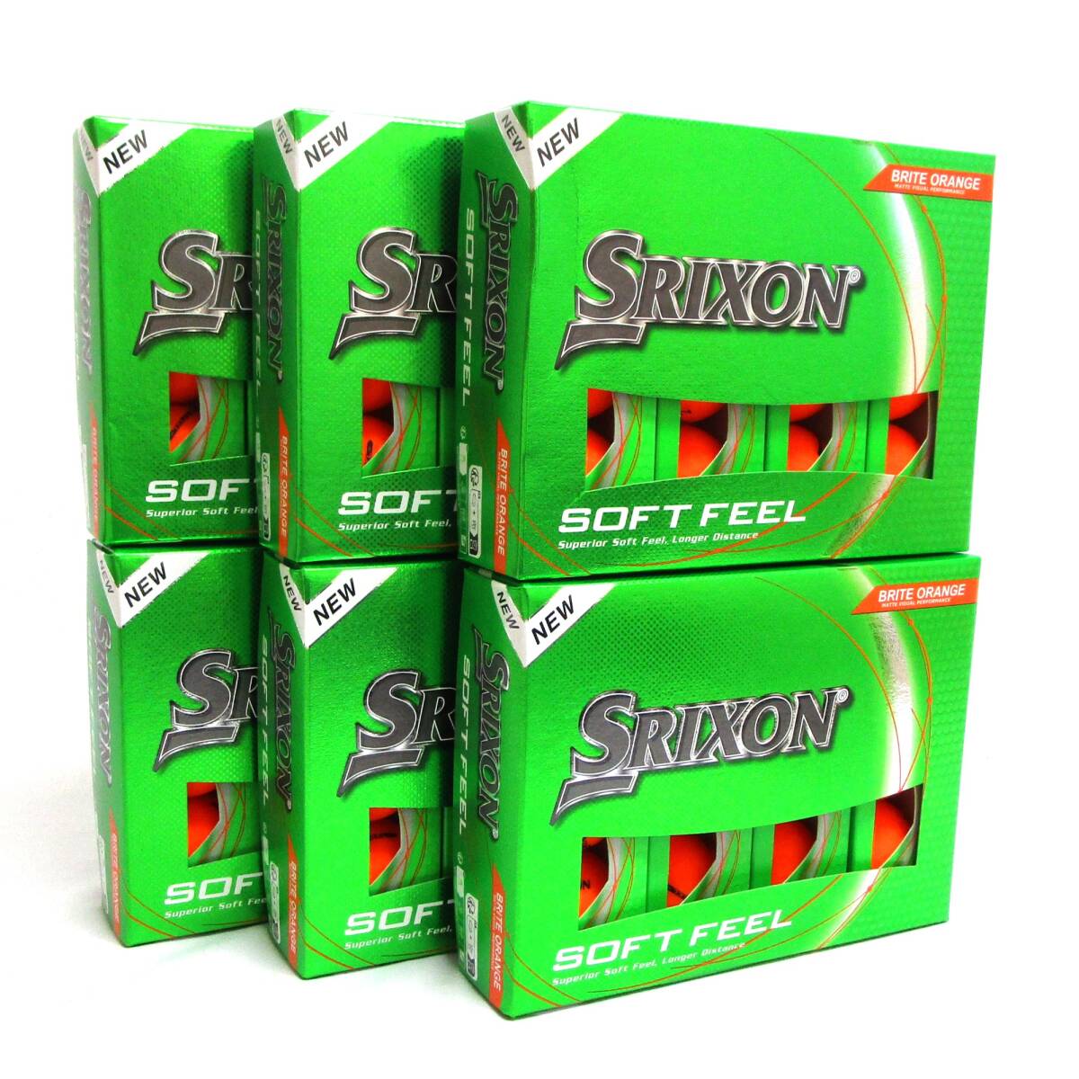 SRIXON SOFT FEEL オレンジ 6箱 72球 6ダース 2025年 スリクソン ソフト フィール 2ピース BRITE ORANGE マット仕上げ ゴルフボール拍卖