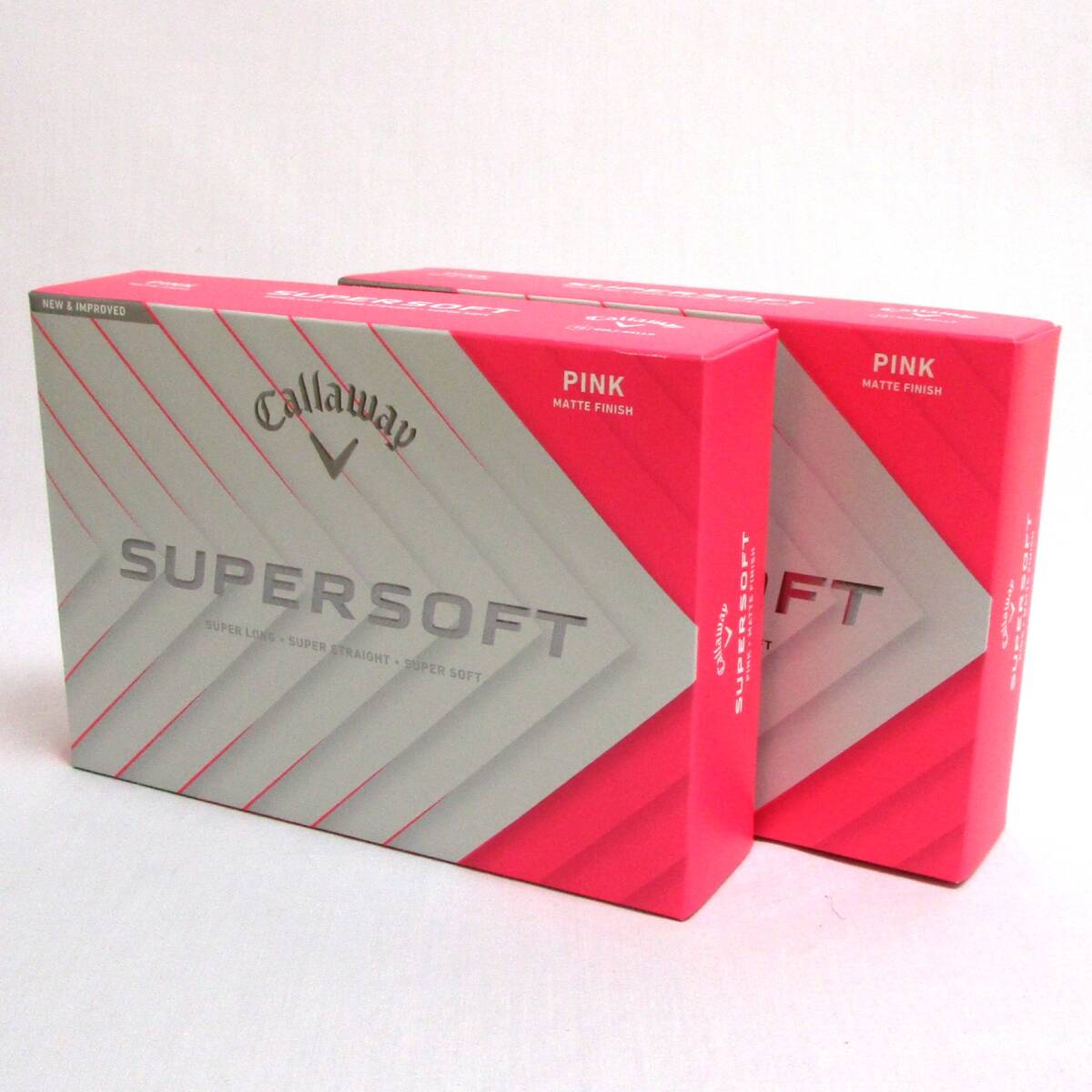 Callaway SUPERSOFT ピンク 2箱 24球 2025年 US仕様 キャロウェイ スーパーソフト 2ピース ゴルフボール SUPER SOFT マットカラー拍卖