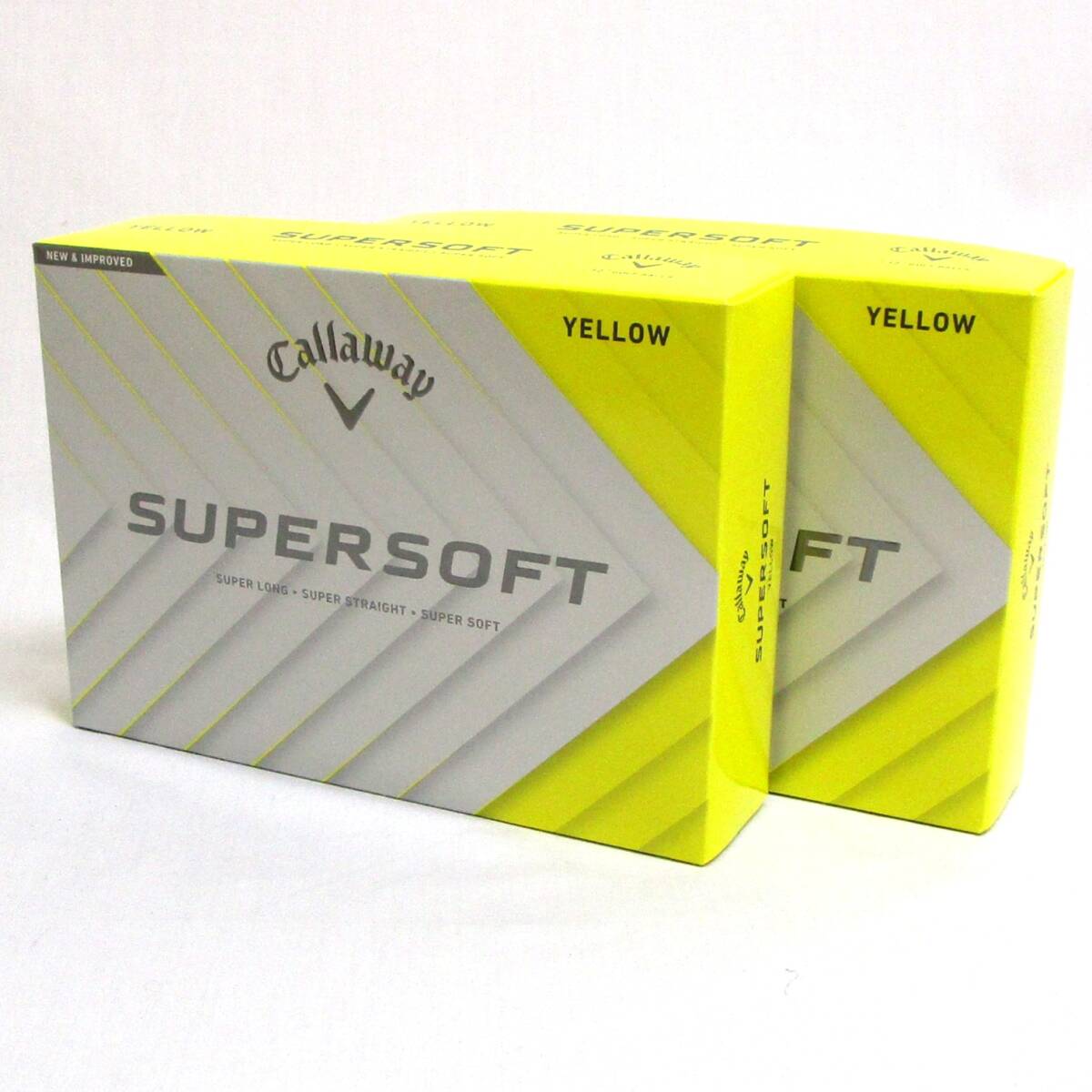 Callaway SUPERSOFT イエロー 2箱 24球 2025年 US仕様 キャロウェイ スーパーソフト 2ピース ゴルフボール SUPER SOFT カラーボール拍卖