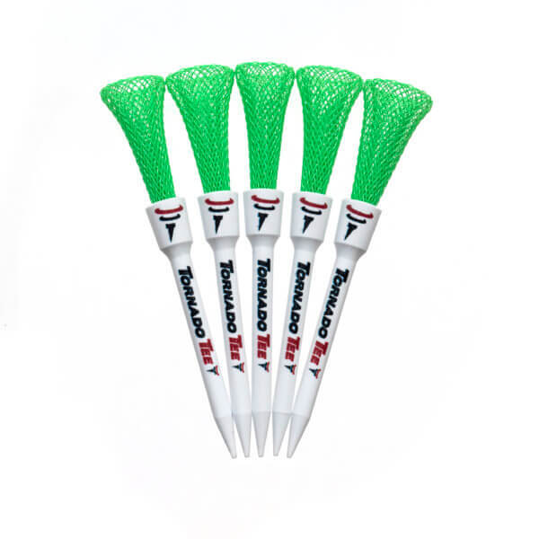 Tornado Tee ネオングリーン 3.25インチ 5本パック 送料無料 トルネードティー USGA R&A ルール適合品 拍卖