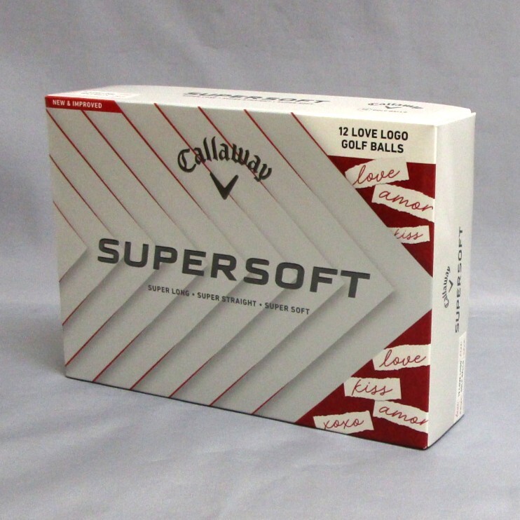 Callaway SUPERSOFT LOVE LOGO 1箱 12球 キャロウェイ スーパーソフト ラブ ロゴ 2ピース ゴルフボール SUPER SOFT xoxo love amor kiss拍卖