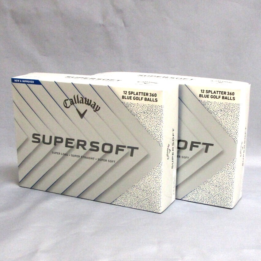Callaway SUPERSOFT SPLATTER 360 ブルー 2箱 24球 キャロウェイ スーパーソフト スプラッター 2ピース ゴルフボール SUPER SOFT拍卖