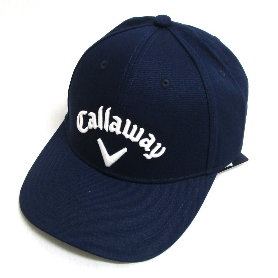 Callaway ベーシック ネイビー C24990202(1120) レディース キャップ 送料無料 キャロウェイ 単色 シンプル 普段使いに 面ファスナー拍卖