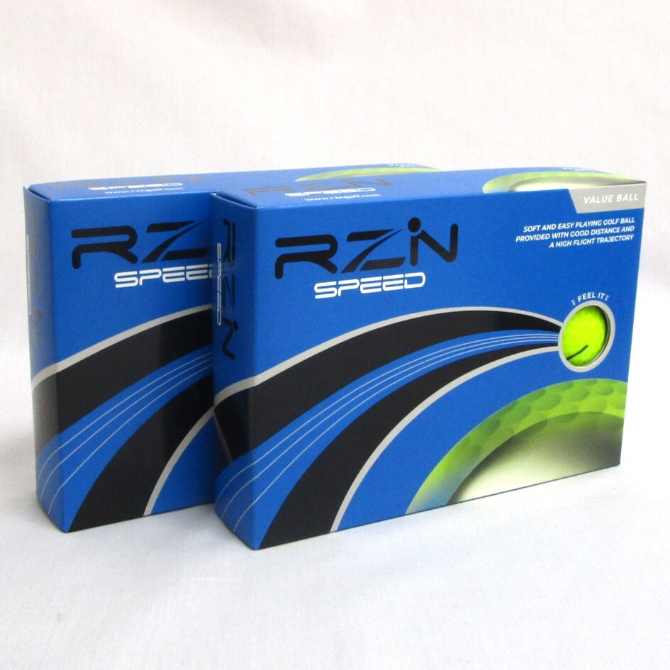 RZN GOLF SPEED イエロー 2箱 24球 1ダース ボール 2ピース レジン ゴルフ スピード ゴルフボール YL カラーボール US仕様 高弾道拍卖