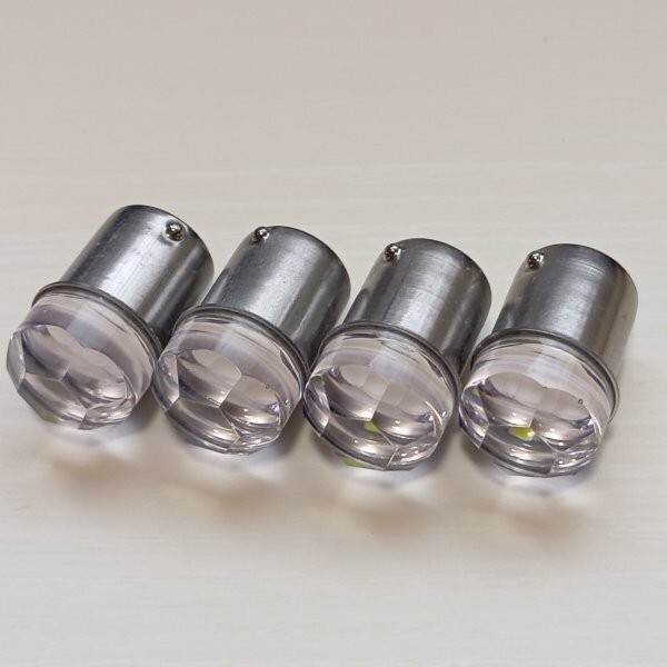 ダイヤカットレンズ!S25 BA15S LED 24V専用設計 オレンジ アンバー 4個セット 平行ピン トラック サイドマーカー バス ナマズ デコトラ拍卖