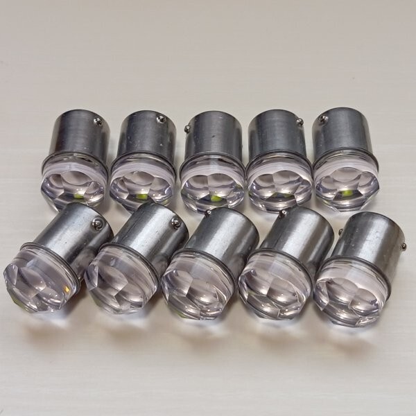 ダイヤカットレンズ!S25 BA15S LED 24V専用設計 ホワイト 30個セット 平行ピン トラック サイドマーカー バス ナマズ デコトラ レトロ拍卖