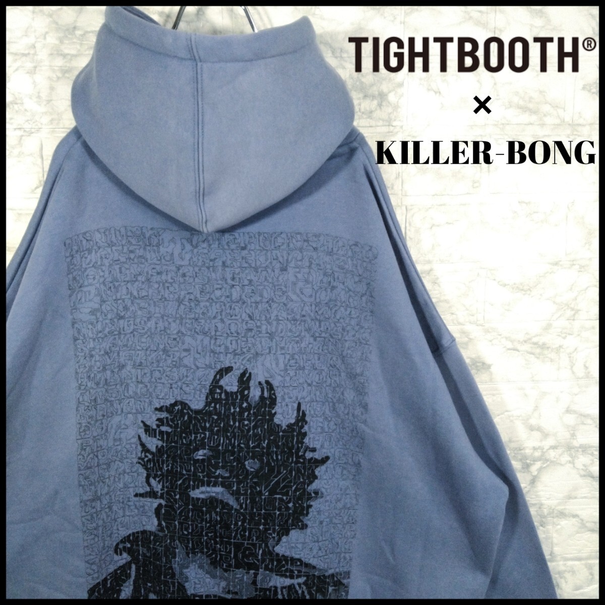 【TIGHTBOOTH】KILLER-BONG 刺繍 裏起毛プルオーバーパーカー拍卖