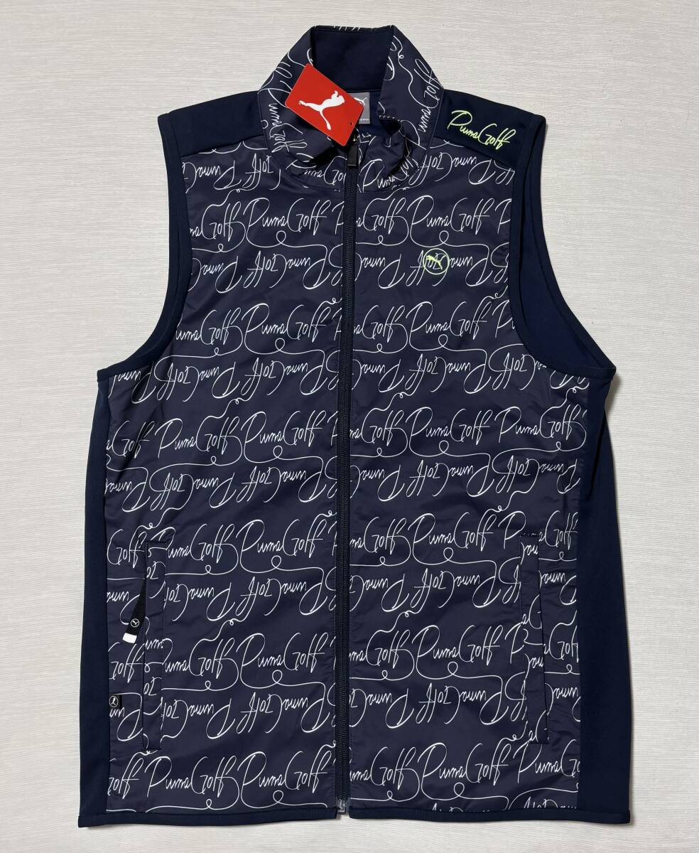 送料込★17600円★プーマ ストレッチ AOPコンビフルジップベスト★M拍卖