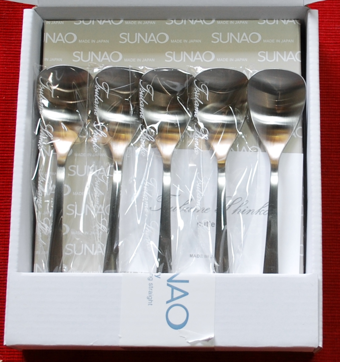 燕市・燕振興工業(株)製品”SUNAO" アイスクリーム 5本組 函入 18-8-Stainless Steel  拍卖