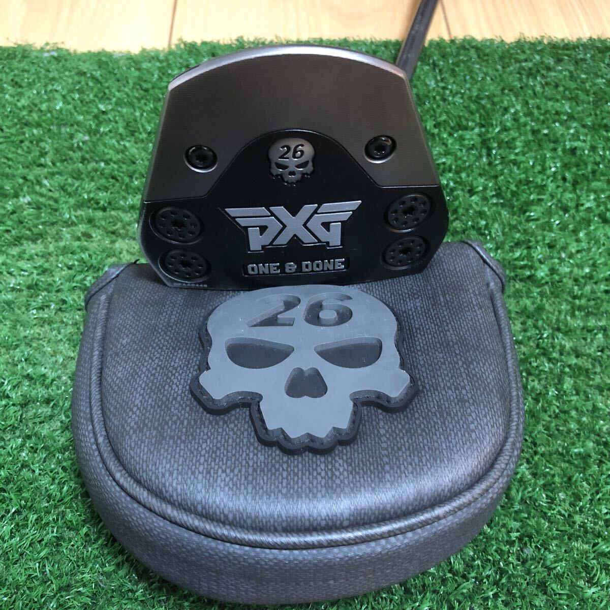 PXG☆バトルレディパター☆特注スタビリティシャフト☆ONE&DONE(クランク)34インチ HC付拍卖