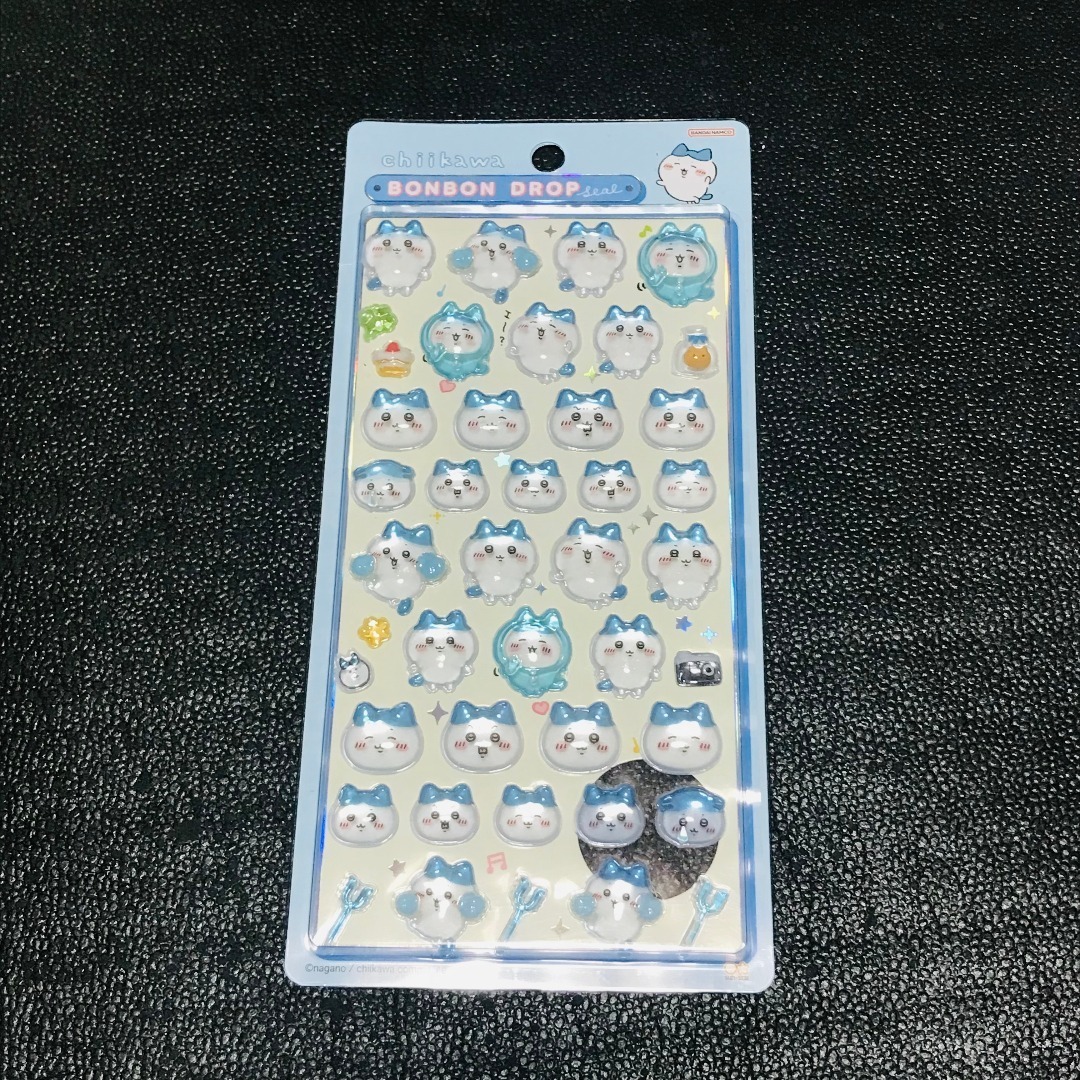 ハチワレ ちいかわ ボンボンドロップ シール ステッカー おはじき マスコット ちいかわらんど ナガノ マーケット ガチャ カプセル くじ拍卖