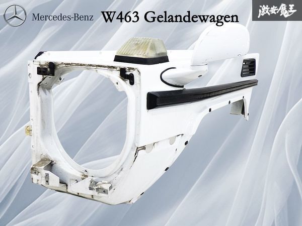 【良品!!】BENZ ベンツ 純正 W463 Gクラス ゲレンデ フロント フェンダー エアロ 外装 144/ホワイト モール,ウィンカー付 左 左側 棚31B1拍卖