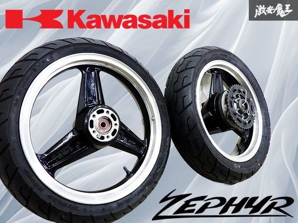 KAWASAKI カワサキ 純正 ENKEI製 ゼファー750 ZR750C フロント リア ホイール 前後セット 17インチ スプロケット付 即納 棚35B拍卖