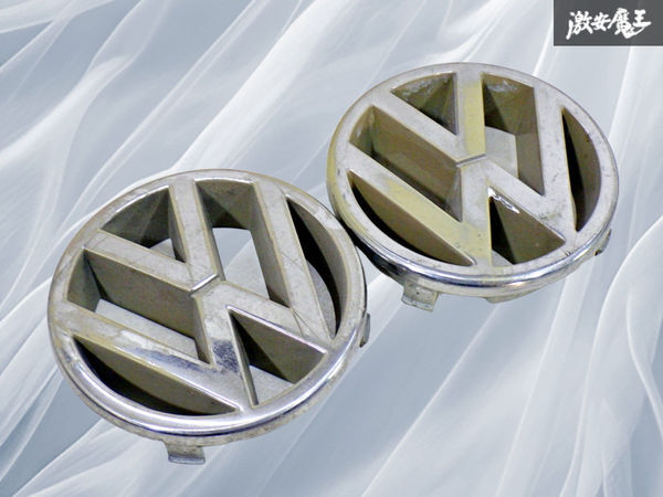 フォルクスワーゲン VW 純正 ゴルフ Ⅲ MKⅡ JETTA エンブレム 2個セット 直径約9.8cm 191853601H 即納 棚19P2拍卖