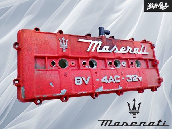 【希少!】マセラッティ 純正 3200GT AM585 カムカバー V8 片側のみ 赤 当時物 479000402 即納 棚14B拍卖