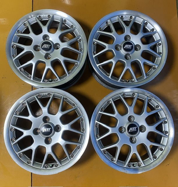 VW 純正 BBS 15×6j off45 PCD100 ゴルフ ポロ 流用 軽カスタム スタンス拍卖