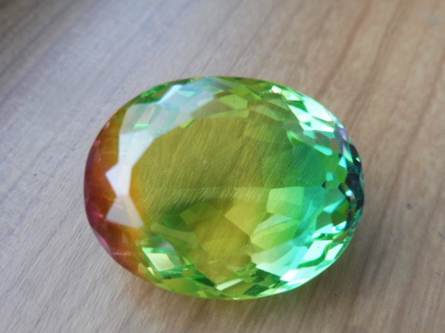 【絶妙な色合い】ウォーターメロントルマリン パーティカラートルマリン 約72.5ct ルース 裸石 拍卖