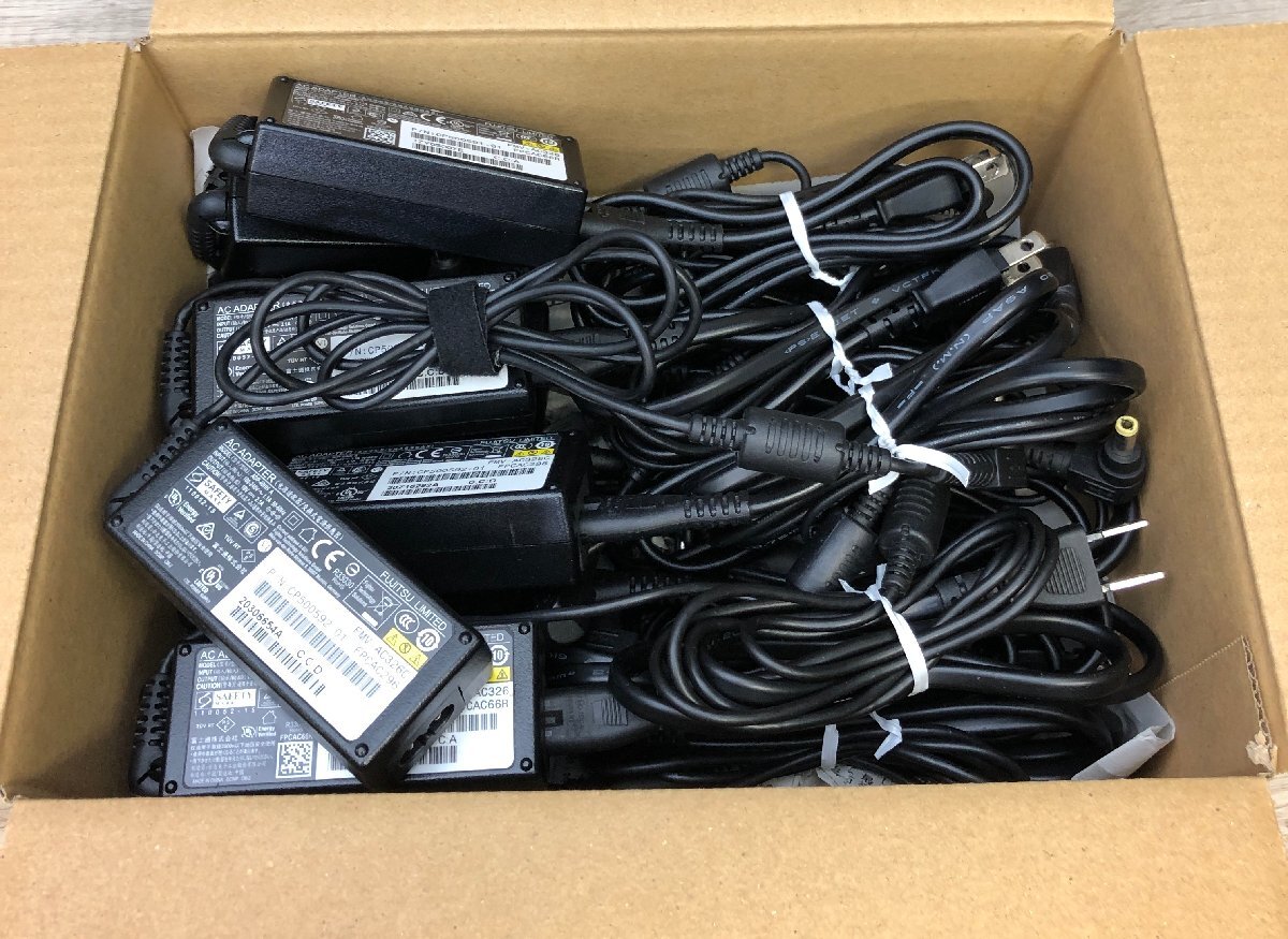1円~ ■富士通 FUJITSU 純正 ACアダプター 40W 19V-2.1A ADP-40HH A 等 同型 10点 約2.2kg まとめ売り 現状品 (通電可)拍卖