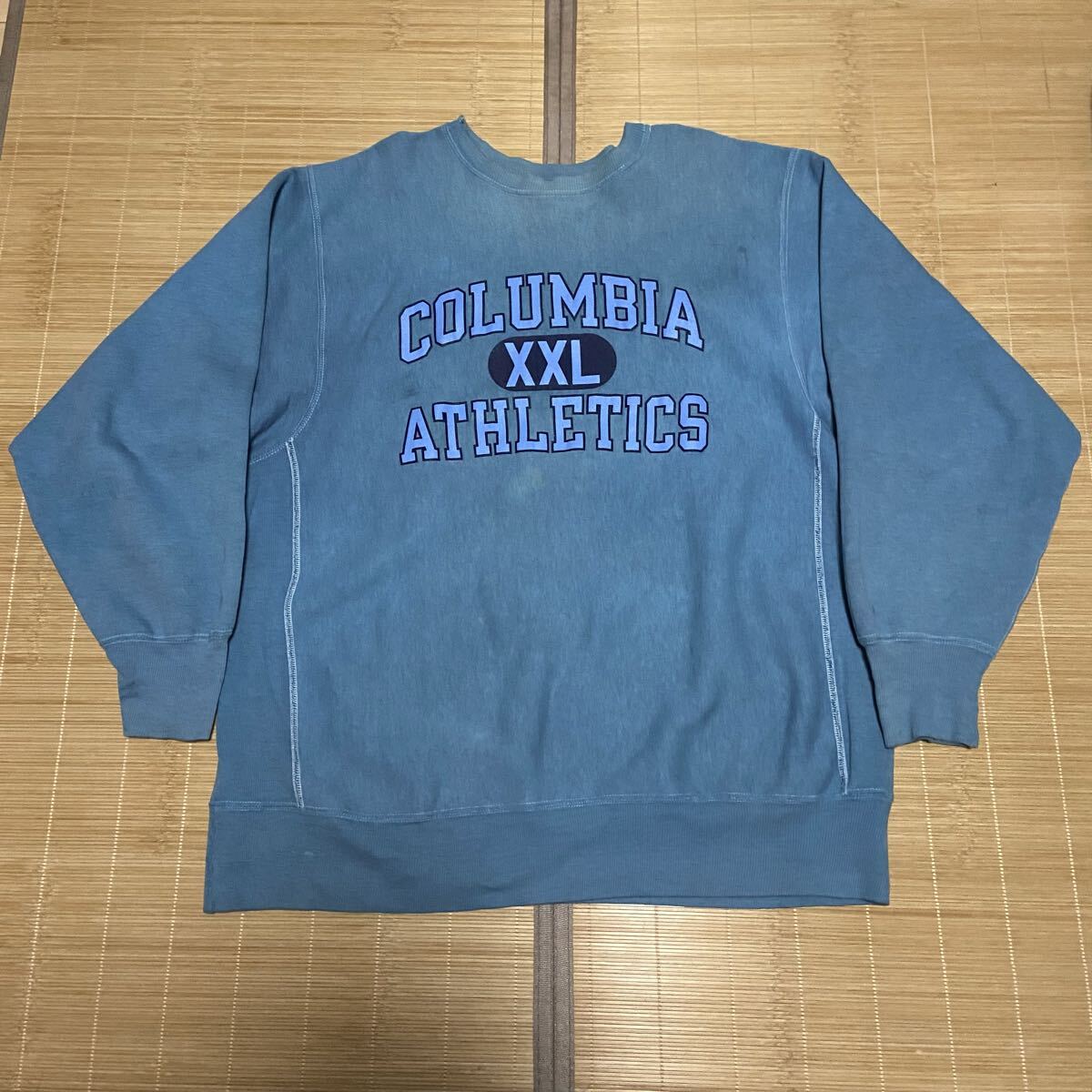XXL Champion チャンピオン リバースウィーブ 90s コロンビア 両面 3段 カプセル 後染め Colombia reverse weave拍卖