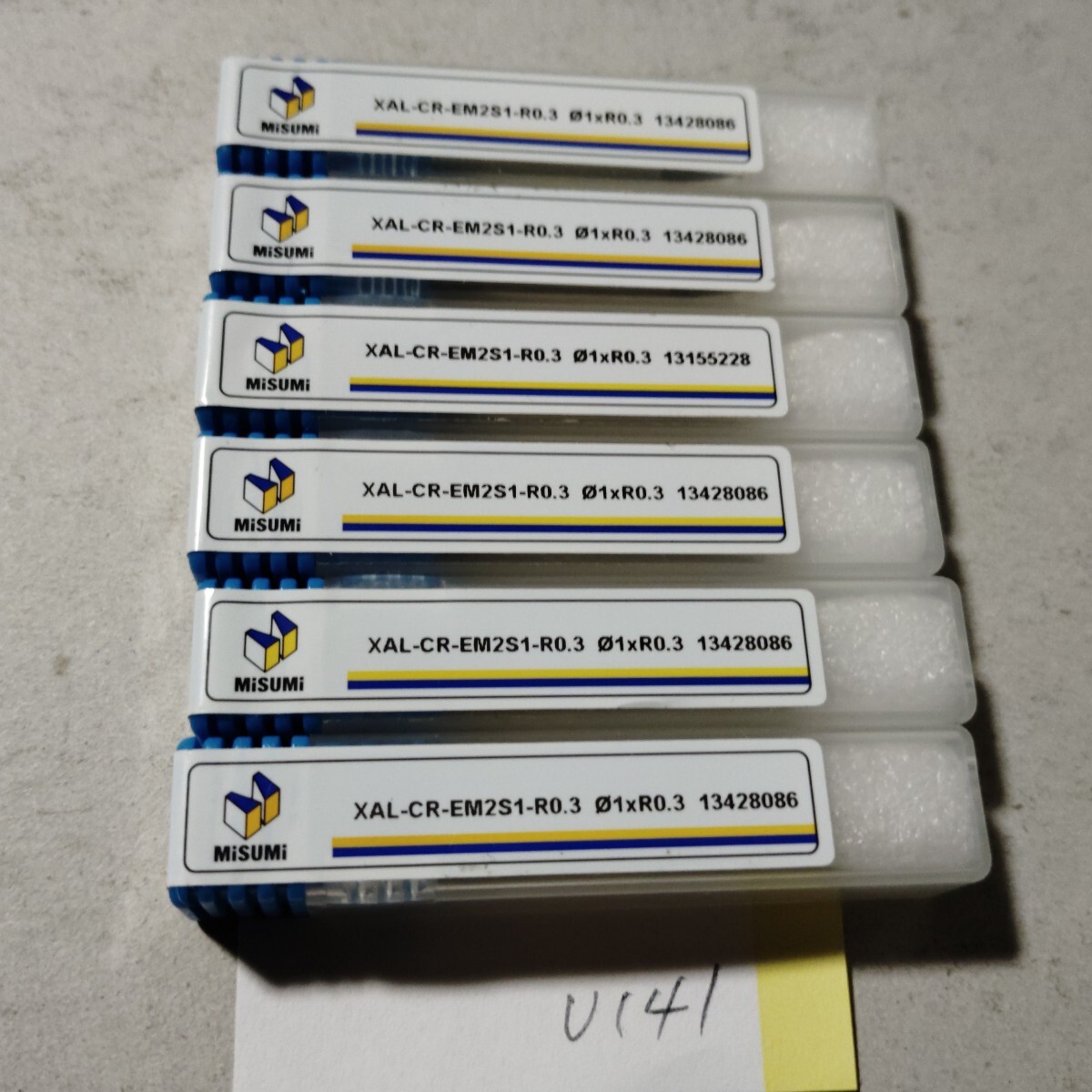 u141 開封未使用品 ミスミ 超硬エンドミル Φ1×R0.3 XAL-CR-EM2S1-R0.3 2枚刃 6本 鉄工 消耗品 フライス盤 旋盤 切削工具 MISUMI拍卖