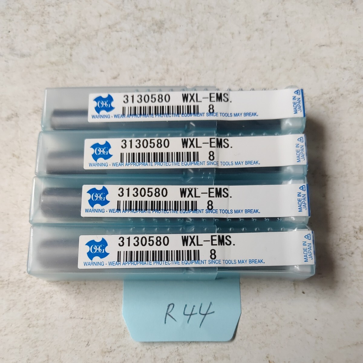〇 R44 未使用 OSG 超硬エンドミル 4枚刃 8.0 コーティングエンドミル WXL-EMS Φ8 4本セット拍卖