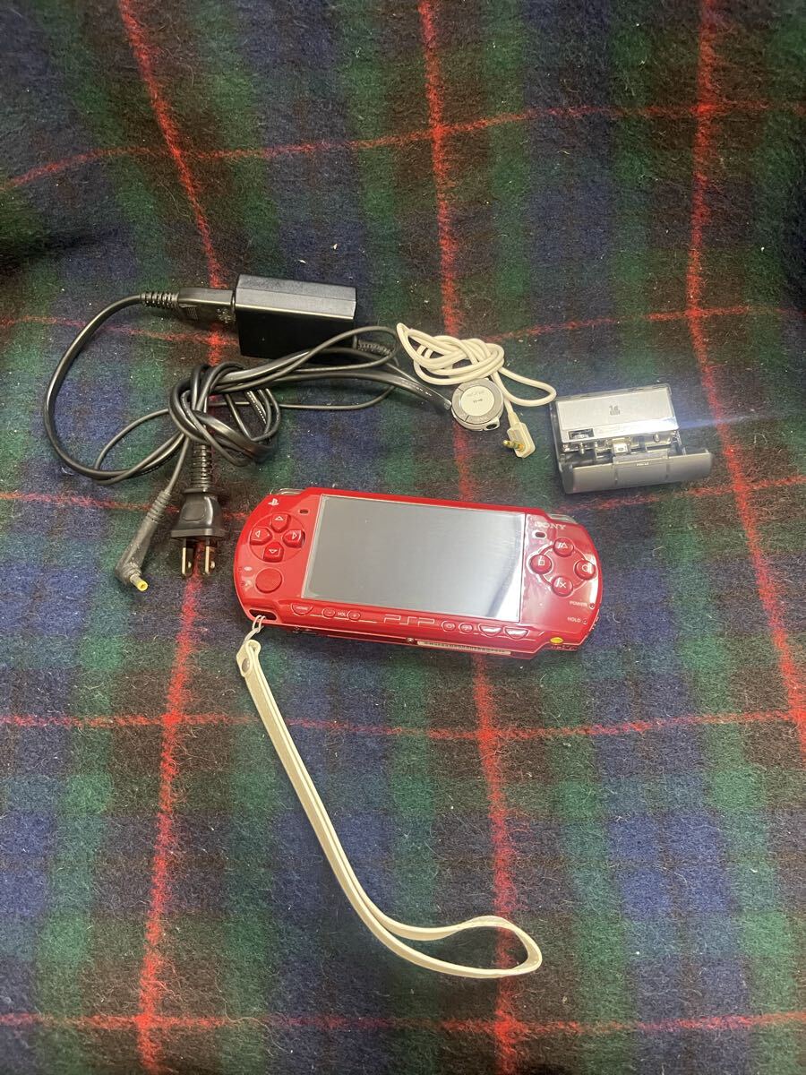 ソニー ゲーム機「PSP-2000」 レッドPSP-2000/3000シリーズ専用 ワンセグチューナーヘッドホンアダプター 付き拍卖