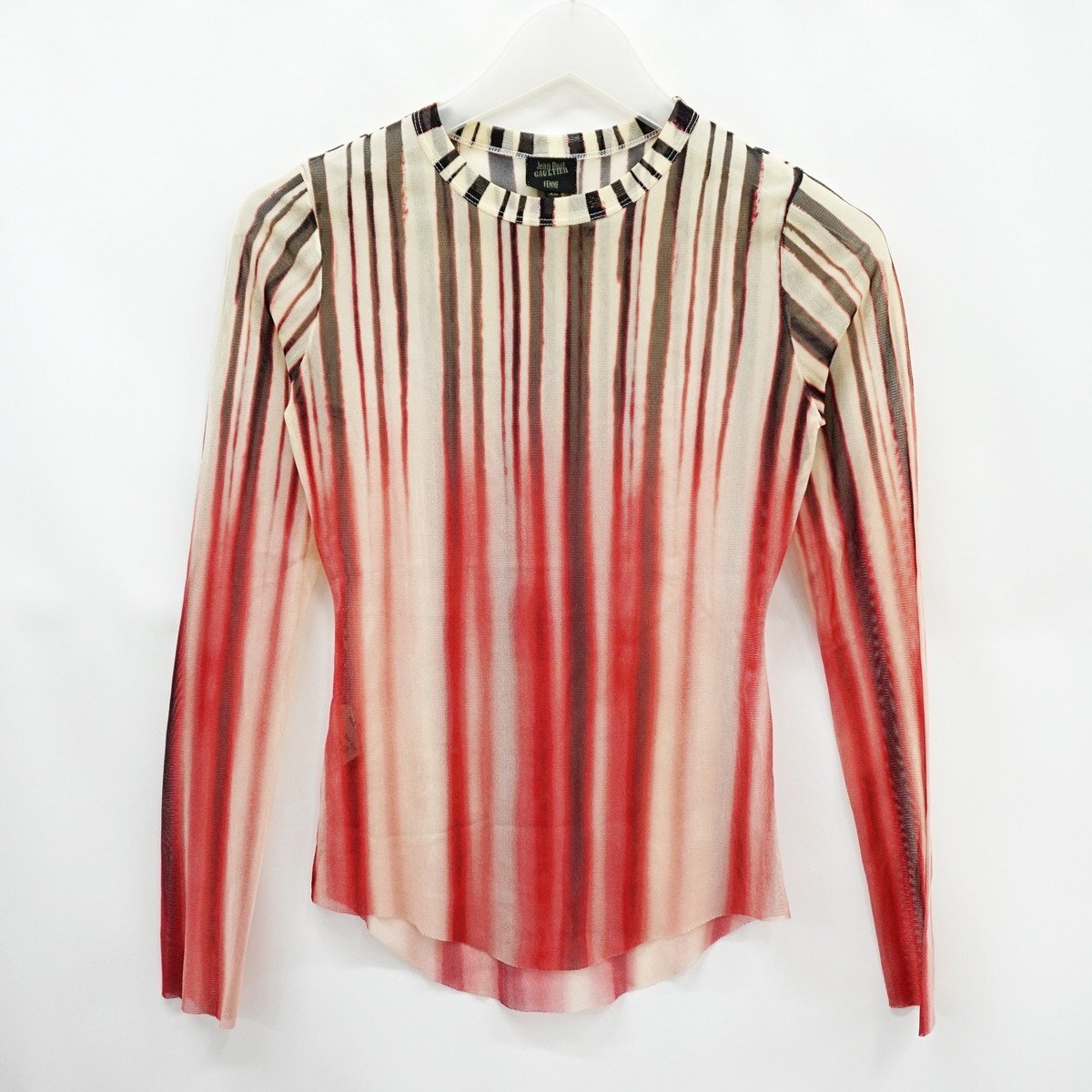 ◇【Jean Paul GAULTIER FEMME ジャンポール・ゴルチエ フェム】ヴィンテージ パワーネット 長袖トップス 40拍卖