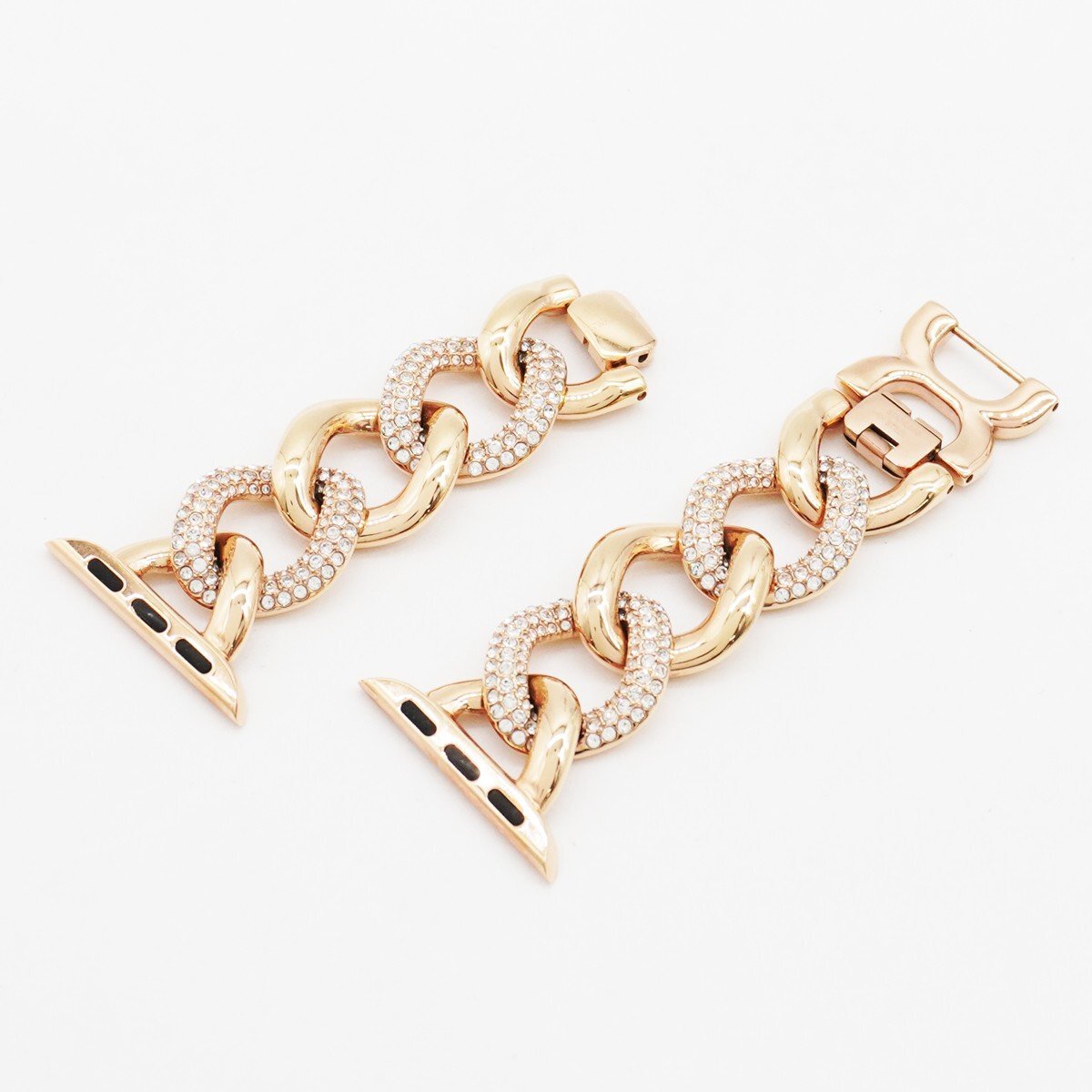 ◇【SWAROVSKI スワロフスキー】Apple Watch用 チェーンストラップ 40mm/41mm ローズゴールド拍卖