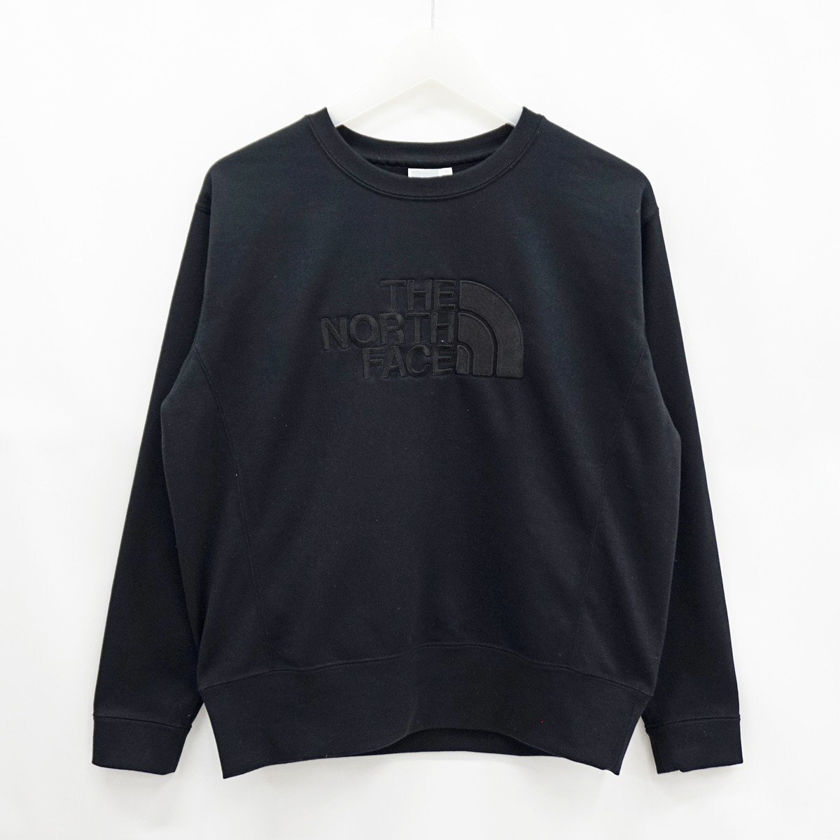 ◇【THE NORTH FACE ザ・ノース・フェイス】ヘザー スウェット クルー NTW12141 ブラック M拍卖