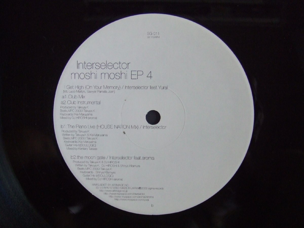 12inchS★INTERSELECTOR(TAKUYA KUSAJIMA)/MOSHI MOSHI EP 4★ハウス人気盤!拍卖