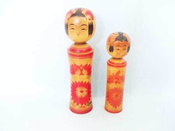 鳴子系!こけし★小山今朝記★存命のこけし作家!2点!拍卖