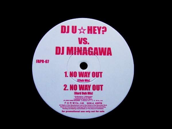 12inchS★DJ U☆HEY? VS. DJ MINAGAWA NO WAY OUT/ROCKIN' STAR★トランス人気盤!拍卖
