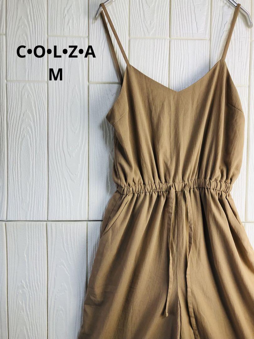 COLZA ベージュ サロペット レディース Mサイズ拍卖