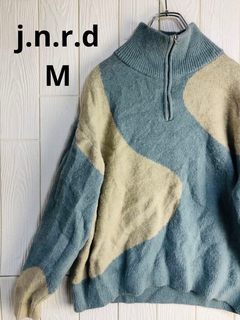j.n.r.d ハイネックジッパーニットセーター Mサイズ拍卖