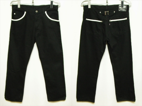 【M476】送料無料★良品★KING MOB キングモブ 5ポケットパンツ w32 日本製 レザー切り替え 666取扱 パンク ロック ロカビリー kingmob拍卖