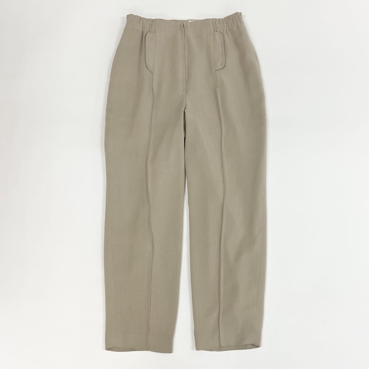 Oj16 import Rossa インポートロッサ ボトムス パンツ ウエストゴム テーパードパンツ ベージュ 裏地付き レディース 女性服 44 L相当拍卖