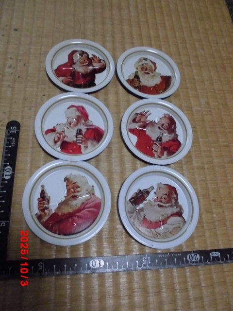 コカコーラ サンタコースター6枚 北九州コカ/昭和レトロ時代未使用品(検索・ コカ・コーラ缶/コカ・コーラ壜)拍卖
