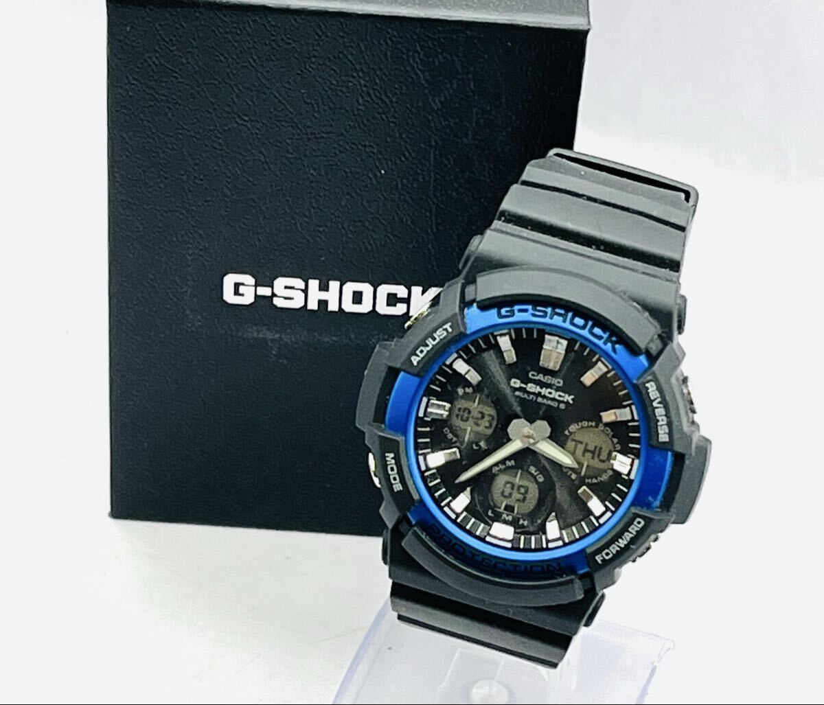 ◎1円◎ カシオ Gショック G-SHOCK 電波 ソーラー 腕時計 メンズ GAW-100B-1A2JF 箱 取説付★同梱不可co拍卖