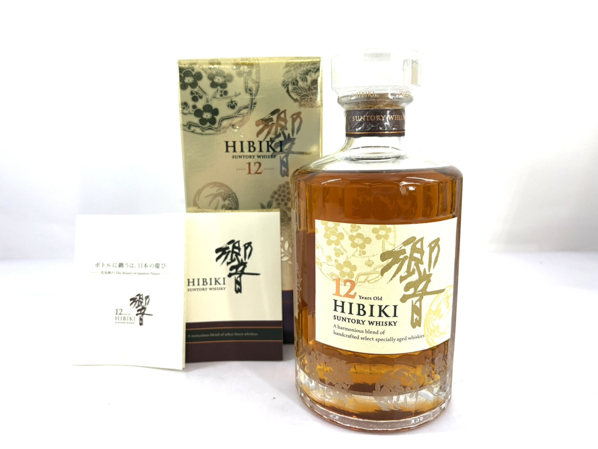 ★希少★未開栓★東京都内発送限定★SUNTORY サントリー 響12年 花鳥風月 意匠ボトル 43% 700ml 古酒 箱 冊子付 ウイスキー 同梱不可拍卖
