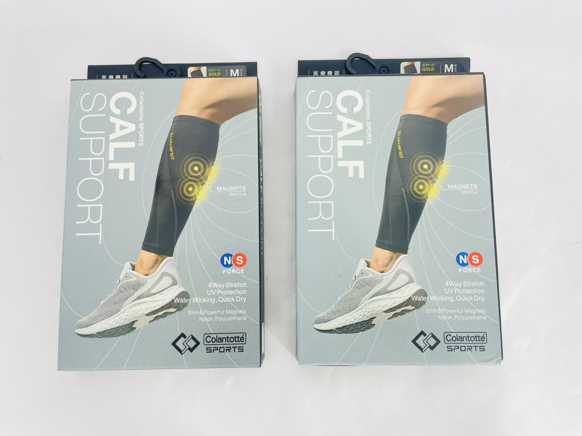 ■【2枚入×2箱セット】コラントッテ SPORTS カーフサポート Colantotte ブラック×ゴールド Mサイズ CALF SUPPORT スポーツ 拍卖