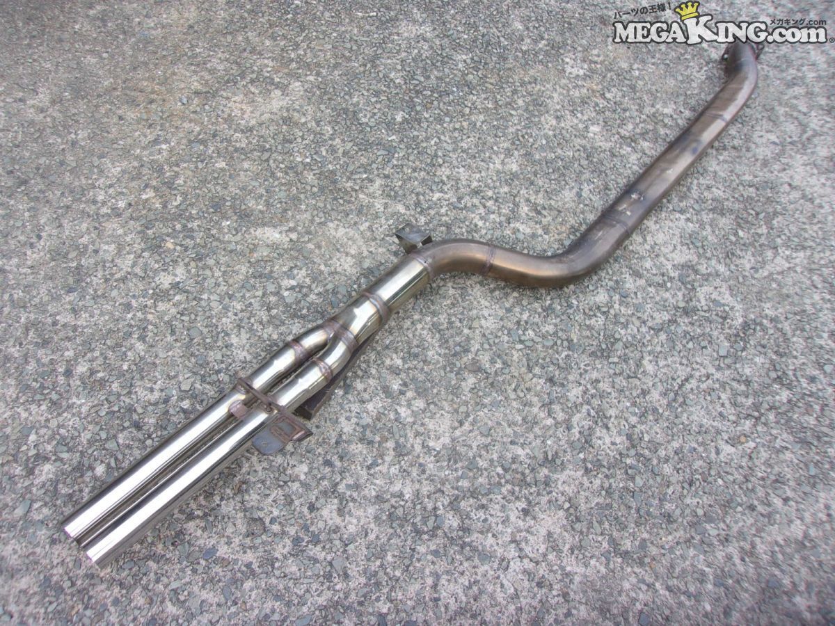 車種不明 社外 オールステンレス マフラー デュアル 加工用に HC130 ? ローレル ? ブタケツ ? 分かる方 / 2S9-1662拍卖