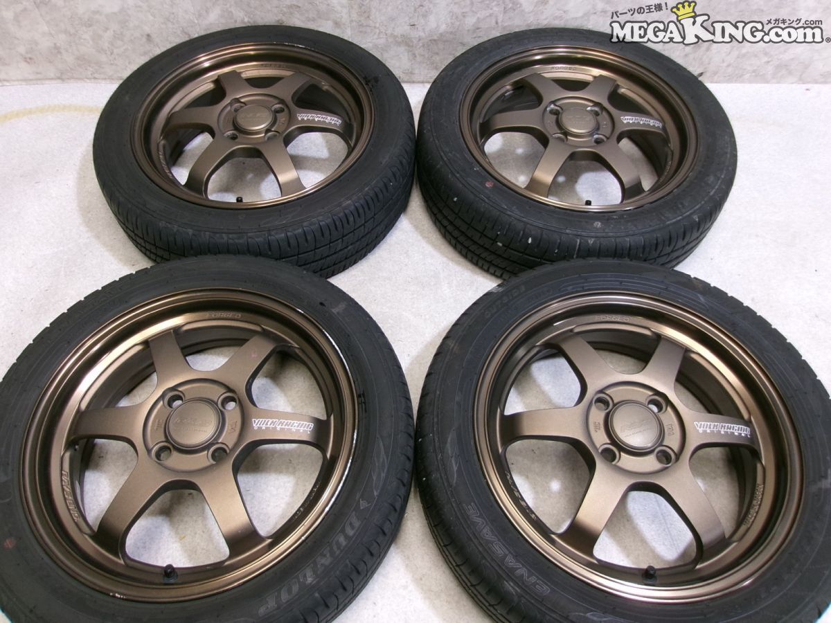 ★送料無料 鍛造★RAYS レイズ TE37 KCR 15インチホイール 5J+45 4穴 PCD100 ブロンズ系 ENASAVE 23年製 165/55R15 4本 / 4S10-1228拍卖