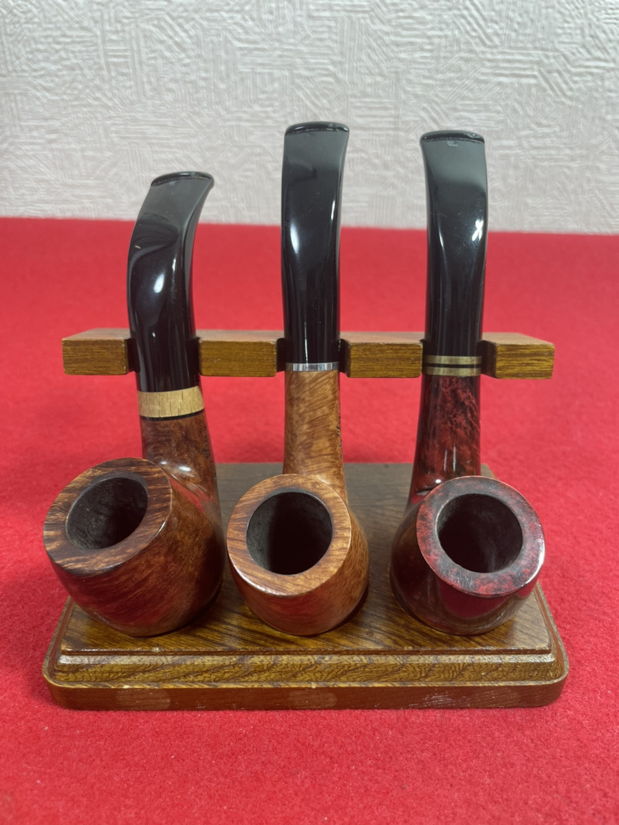 19642-02★Butz-Choquin REGENCE /Butz Choquin SAINT TROPEZ /Butz Choquin OPERA BCパイプ 木製パイプ 喫煙具 3点セット★拍卖