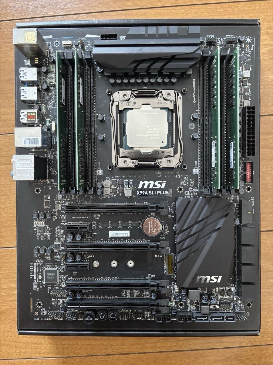 Intel Core i7 5960X + MSI X99A SLI PLUS + メモリ64GB CPU マザーボード メモリセット拍卖